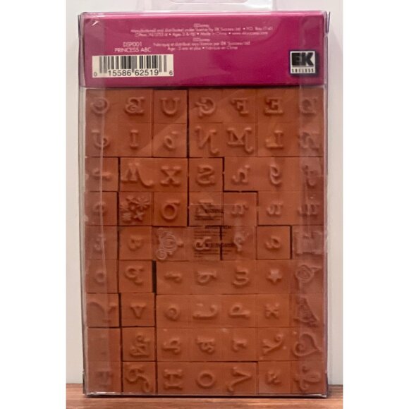 Disney Princess Alphabet Stamps Set 63 Wooden Rubber Stamps DSP001 Princess ABC - Picture 2 of 4